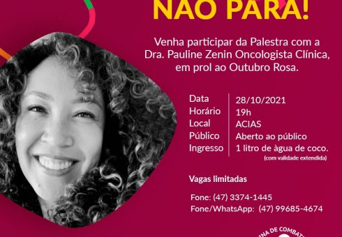 Outubro Rosa: Núcleo da Mulher Empresária e Rede Feminina de Guaramirim promovem palestra em Schroeder